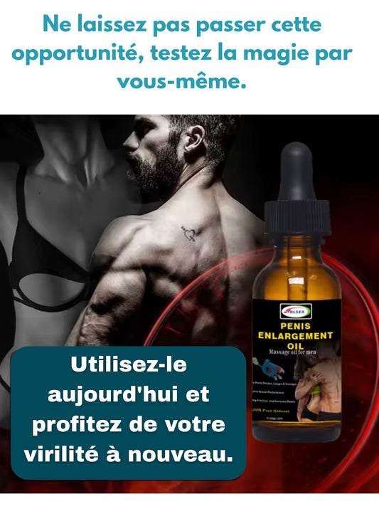 Huile de Renforcement Masculin – Performance & Taille Optimale